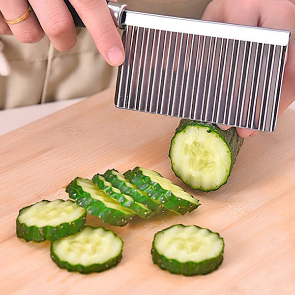 Stainless Steel Crinkle Cutter Knife for Salad and Vegetables