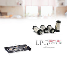 Durable stainless steel stove legs.