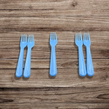 Heavyweight plastic forks, 5 pieces, reusable for kitchen and travel.